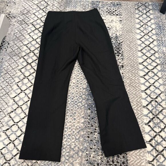Club Monaco Linzee Wool Blend Black Mid Rise Trouser pants Size 2 Button Hem - Picture 11 of 11